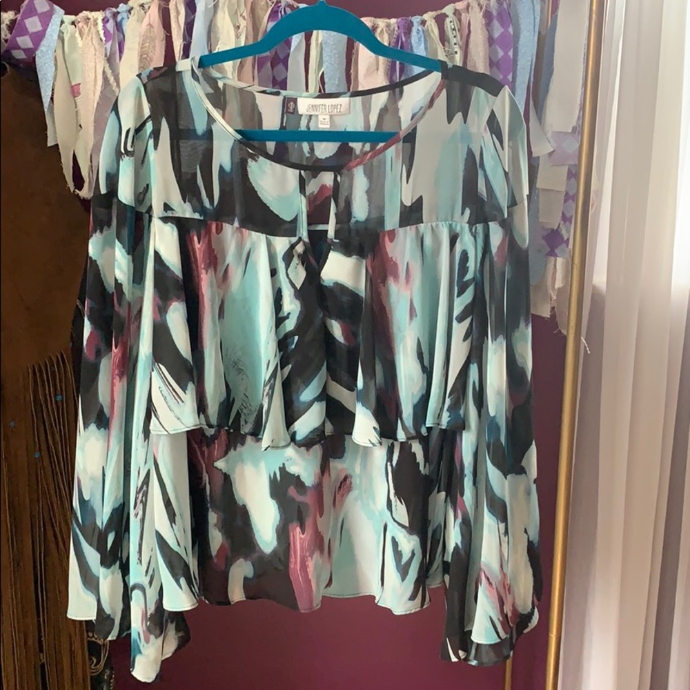 Jennifer Lopez Boho Blouse Top